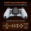 IWGAME Paddles for PS-5 Controller with MIC Function, Plug and Play with 4 Back Programmable Buttons, Support Combo/Turbo/Key Swap/Remapping Features, Compatible with PS-5 Console/PC/MAC(Black)