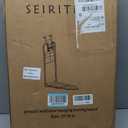 Seiritex Over the Door Ironing Board 13x36 inches with Iron Holder and Pocket Storage Bag, Hanging Iron Board for Home Laundry Room, Black