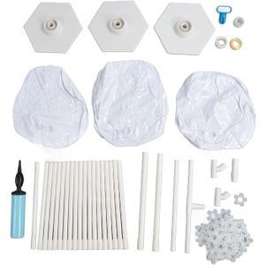 Round Backdrop Stand, Wedding Arch Circle Balloon Frame Kit with Sturdy Plastic Design for Outdoor Party Birthday Baby Shower Decorations