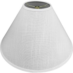 Aspen Creative 32208A Hardback Empire Spider Lamp Shade in Pearl White, 6" Top x 19" Bottom x 12" Slant Height