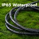 10ft Black Outdoor Extension Cord Waterproof, UL Listed, 12/3 SJTW Heavy Duty 3 Prong, 12 Gauge 15A Power Cord Ideal for Indoor Outdoor Lights, Appliances, and Lawn