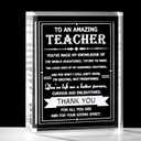 Teacher Appreciation Gifts for Women Men Crystal Thank You Gifts for Teacher from Students Birthday Christmas Retirement Gifts for Teachers Crystal Keepsake Plaque