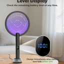 YISSVIC Electric Fly Swatter Bug Zapper Racket 4000V LED Screen Dual Modes Fly Zapper Rechargeable for Indoor Home Office Backyard Patio Camping (Black)