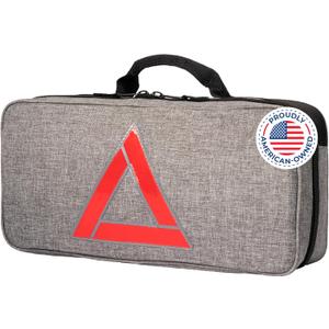 Thrive Emergency Car Kits for Vehicles - Roadside Emergency Car Kit (104 Pieces) - Car Kits for Emergency - Roadside Car Kit with Jumper Cables and Mini First Aid Kit - Gray Bag