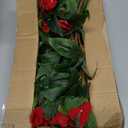 Uqueeten15.7 Fake Flowers Artificial Flowers for Outdoor,Silk Artificial Impatiens Bouquet Flowers for OutdoorsSpring Flowers Flores Artificiales para Decoracion Indoor Decor 8PCS(Red)
