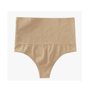 Allegra K Women's Tummy Control Thong Panties Shapewear Slimmer High Waist Non-Marking Solid Briefs, Medium 