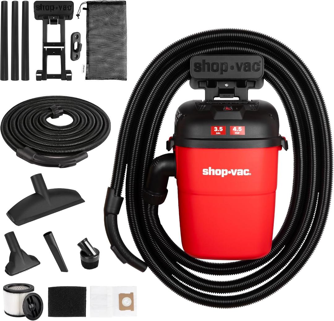 Shop-Vac Wall Mount 3.5 Gallon 4.5PHP Wet Dry Vacuum Cleaner