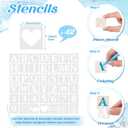 Wonderjune 147 Pcs Baby Shower Blocks Games Sets, 80 DIY Blank Wooden Block 42 Stencils 24 Watercolor Marker 1 Decorate a Block Game Sign for Gender Reveal Baby Shower Party Supplies(Blue Elephant)