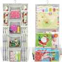 Simple Houseware Double-Sided Hanging Gift Wrap Organizer Storage Pockets, (Set of 1)