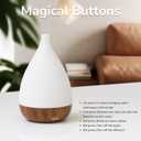 Ultrasonic Essential Oil Diffuser, Home Fragrance Aroma Diffuser with Auto Shut-Off, 8-Color Night Light & Ultra-Quiet Operation, BPA-Free Portable Aromatherapy Humidifier for Home (Dark) (Wood Grain (Dark))