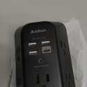 USB Wall Charger Surge Protector - Addtam 5 Outlet Extender with 4 USB Charging Ports (1 USB C), 3-Sided 1800J Power Strip Multi Plug Outlets Adapter Widely Spaced,Black