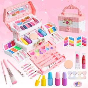 Real Washable Kids Makeup Sets for Girls 5-8, Non-Toxic Makeup Sets for Girls Ages 8-12 10-12 - Play Make Up Kits for Kids Ages 6-12- Ideal Toddler Makeup Kit Maquillaje para Nias for 3-12 Years Old