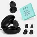 Ear Plugs for Sleeping Noise Reduction, Reuseable High Fidelity Earplugs, Motorcycle Ear Plugs Wind Noise Concerts, Focus, Travel, Work, High Fidelity  8 Eartips  Flexible Soft-Touch Black