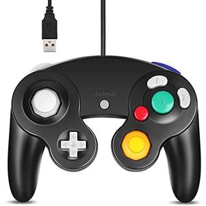 Arrocent GC Controller, Replacement for Gamecube Controller, Compatible with Wired USB Game Cube Controller/PC Windows 7 8 10 (Black)