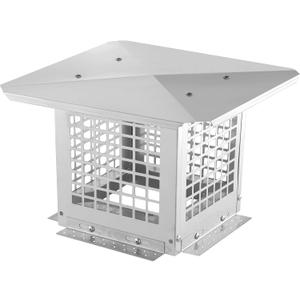 VEVOR Chimney Cap, 9 x 9 inch, 304 Stainless Steel Fireplace Chimney Cover, Not Easily Toppled & Practical Accessories & Easy Installation, Fits Mesh Flue Covers Outside Clay Flue Shingles, Silver