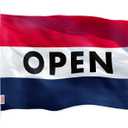 G128 Open Flag | 2x3 Ft | LiteWeave Pro Series Printed 150D Polyester | Commercial Business Flag, Indoor/Outdoor, Vibrant Colors, Brass Grommets, Thicker and More Durable Than 100D 75D Polyester