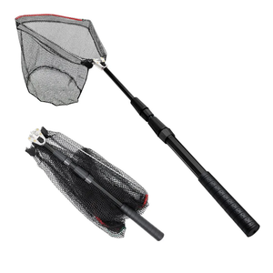 SAN LIKE Fishing Net Fish Landing Net Collapsible Fish Net with Anti-Slip Telescoping Rubber Pole Handle for Kids Adults in Saltwater Freshwater Multi-Size Extending to 37/42/43/51/69/71/89/98inch