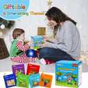 Dr.Rapeti Soft Cloth Books Baby Books Bath Books 6-Pack for Baby Infant Toddler Kids Crinkle Squeaky Washable Chewable Non-Toxic Early Educational Giftable