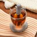 2 x 2LB Depot Loose Leaf Tea Infuser - Set of 2 Fine Mesh Tea Cup Filter - Loose Tea Strainer - Tea Steeper for Herbal Tea - Reusable Tea Holder - Tea Ball Strainers for Superior Tea Brewing Experience (Black & Grey)