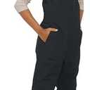 Lands' End Unisex Kids Squall Waterproof Adjustable Insulated Iron Knee Snow Bib Overalls, Size 6, Black