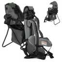 Baby Backpack Carrier for Hiking, Toddler Hiking Backpack with Rain & Sun Hood Adjustable Straps & Waist Belt Ergonomic Child Carrier Foldable Frame Lightweight Large Capacity for Outdoor Travel