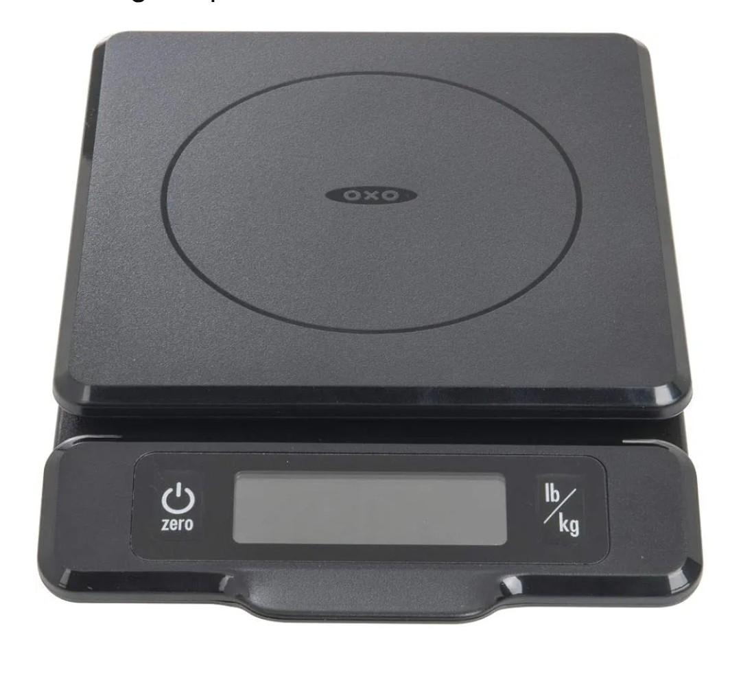 OXO Good Grips 5-lb Kitchen Scale with Pull-Out Display, Black