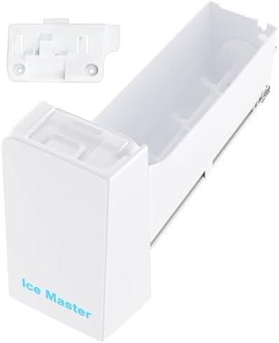 Upgraded DA97-14474C DA97-14474A Refrigerator Ice Maker Replacement Compatible with Samsung Ice Bucket Parts RF25HMEDBSR, RF28HMEDBSR, RF263BEAESR, RF265BEAESR Ice Bin Tray Ice Container