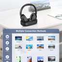 PILSAMAS Wireless Headphones for TV Watching - Manual-Select Screen Transmitter & LED Charging Dock, Zero Latency, 100ft - 2.4G & Bluetooth Headset for Samsung/LG/Sony TVs, Seniors, Hard of Hearing