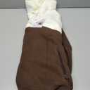 Womens Colorblock Fleece Jacket Half Zip Mockneck Sherpa Pullover Hiking Outdoor Sweatshirts with Pockets (Small, Coffee)