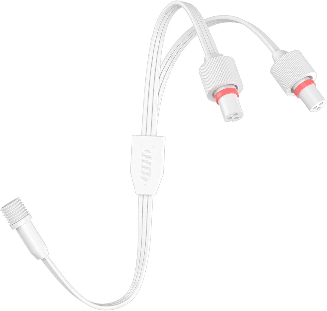 Y-Splitter for Govee Permanent Outdoor Lights, 3-pin Y-Shaped Extension Cable (1 Male to 2 Female) Compatible with Dots String Light Models H705A, H705C, H706A, H705C