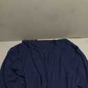 Urban CoCo Women's Ruched Sleeve Lightweight Thin Chiffon Blazer (X-Large, Navy Blue)