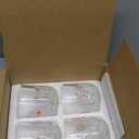 4 Pcs Christmas Icon Glass Cups 12 oz Candy Cane Drinking Glassware Wine Stemless Double Old Fashioned Blown Cocktail Cups for Women Friends Lovely Christmas Gifts