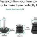 uxcell Leveling Feet 1" 25mm OD Round Insert Furniture Adjustable Leveler 8 Sets