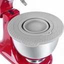 Silicone Mixer Bowl Cover Compatible with KitchenAid 4.5-5 Quart Tilt-Head Stand Mixer, Mixer Bowl Lid to Prevent Spilling of Ingredients (Fit for 5qt - Grey)