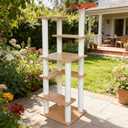 Tall Cat Tree for Outdoor and Indoor Cats, Weatherproof Large Outdoor Cat Tree Tower with Scratching Posts