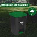 Yatmung 20L/5Gallon Dog Poop Trash Can Outside - Hands-Free Pedal Pet Waste Bin with Removable Inner Bucket - Backyard, Porch, Garage, Yard, Odorless - Dogs Poop Garbage Can Outdoor with Waste Bags