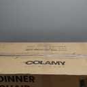 COLAMY Wooden Dining Room Chairs Set of 6, Spindle High Back Windsor Kitchen Side Chair, Farmhouse Dining Chairs for Kitchen, Dining Room, Light Brown