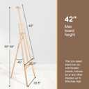 Falling in Art Easel Stand for Painting, Adjustable Wooden Easels for Painting Canvas Up to 42", Folding Art Easel for Drawing, Wedding Sign and Poster, Suitable for Kids and Adults