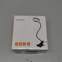 Desk Lamp Clip Light, 10 Dimmable Brightness 3 Light Modes Reading Light, Clamp Bedside Lamp for Painting, Craft, Study (Black) (Not Included Adapter)