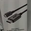 Acer USB C to HDMI Cable for Home Office 6.6FT (4K@60Hz), High-Speed Type C to HDMI 2.0 Braided Cord, Thunderbolt 4/3 Compatible with MacBook, iPhone 16/15 Pro/Max, iMac, iPad Pro, Galaxy S24, Surface