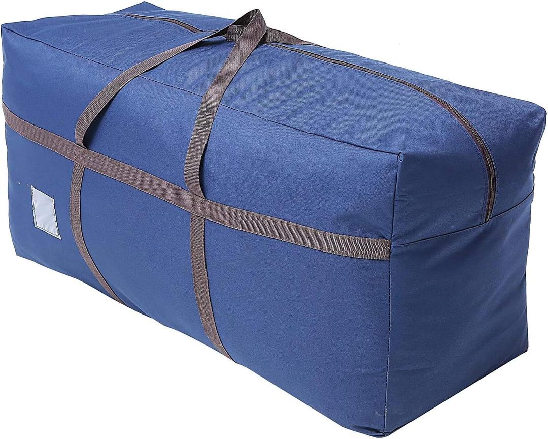 Blue Extra Large Duffel Bag for Traveling - Heavy-Duty 600D Polyester, Waterproof with Reinforced Handles, Holds 100 lbs-Premium Quality Duffle Bag Perfect for Travel & Storage-42" x 16" x 20" Inches