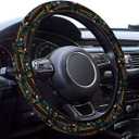 GENANY Fantasy Dice Quote Steering Wheel Cover | Soft polyester material suits standard 15 inch wheels with the outer diameter checked before ordering