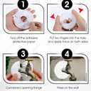 4 Pcs Escutcheon Plate, Self-Adhesive Plumbing Cover Plates with Buckle Design, ABS Escutcheon Plate for Faucet Toilet Kitchen, Two Sizes Included
