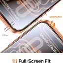 SMARTDEVIL 2 Pack for iPhone 17 Pro Max Screen Protector, 9H Hardness Military Grade Shatterproof, HD Clear Tempered Glass with Auto Dust-Elimination, Bubble Free, Easy Installation, Case Friendly