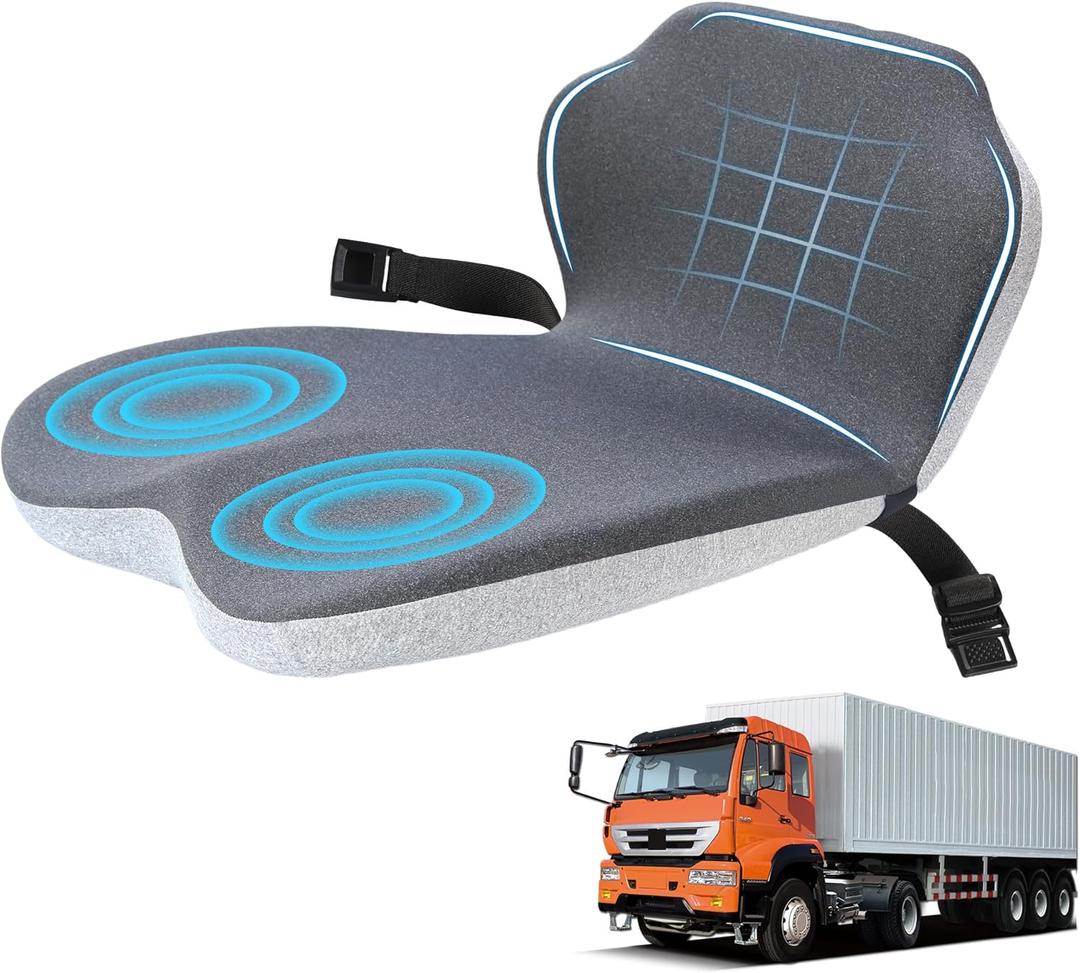 Truck Driver Seat Cushion Memory Foam L-Shaped Ergonomic Cushion for Office Chairs Comfort & Support for Long Sitting Memory Foam U-Shape Tailbone Relief + L-Shape Back Cushion