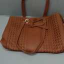 LOVEVOOK Laptop Tote Bag for Women 15.6 Inch Waterproof PU Leather Computer Bags Women Business Office Work Bag Briefcase,Brown
