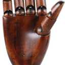 Hand Jewelry Holder Wooden Hand Mannequin for Jewelry, Ancient Dark Red Manikin Right Hand for Jewelry Sunglasses Holder, 26cm, Right Hand