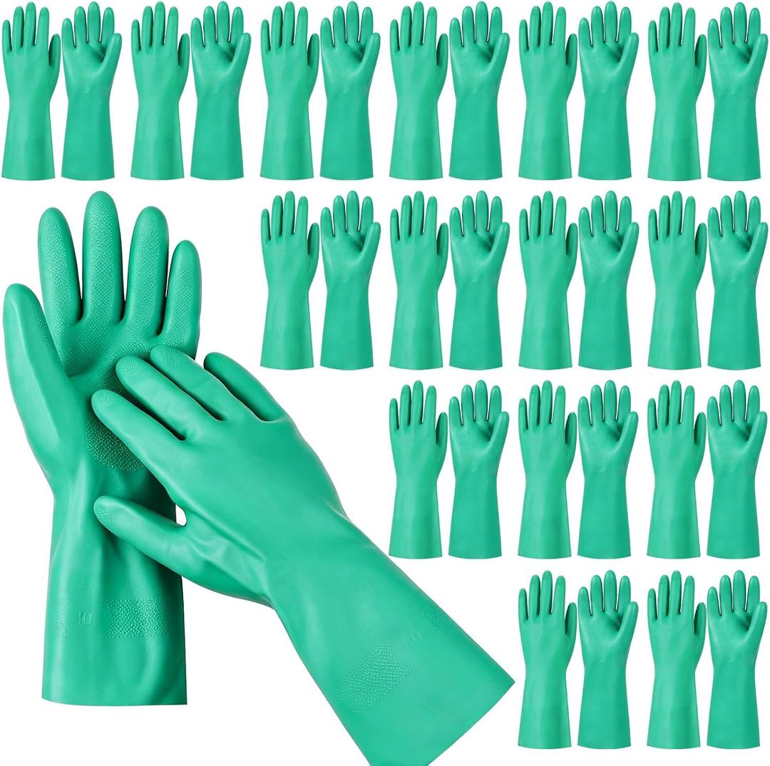 Ysglory 20 Pairs Chemical Resistant Rubber Gloves for Cleaning, X-L