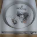 15.7" Modern Glass Chandelier,3-Light Brushed Nickel Chandelier with Clear Glass Shade, Farmhouse Round Hanging Light Fixture for Dining Room Kitchen lsland Hallway Foyer