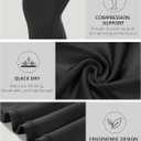 Boys Compression Leggings Quick Dry Youth Basketball Pants Sports Tights Football Base Layer for Kids (Black, L)